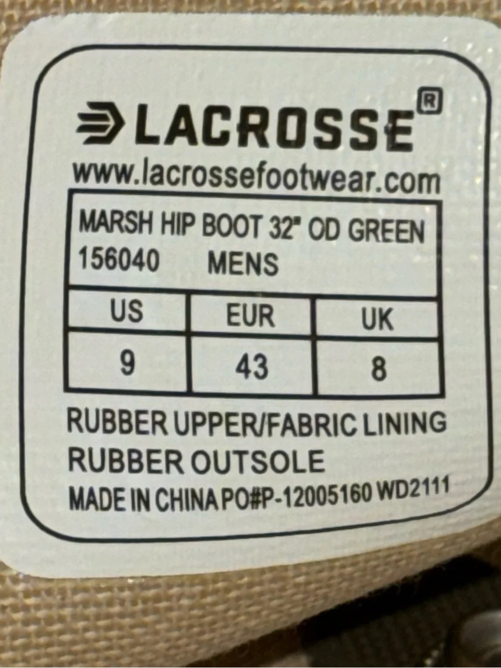LaCrosse Men's 32
